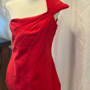 Chiara Boni Scarlet One-Shoulder top